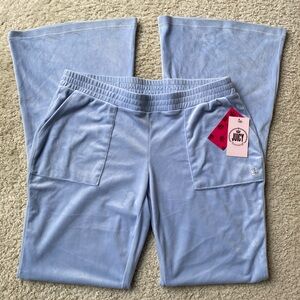 Juicy by Juicy Couture Ide Blue velour flare track pants